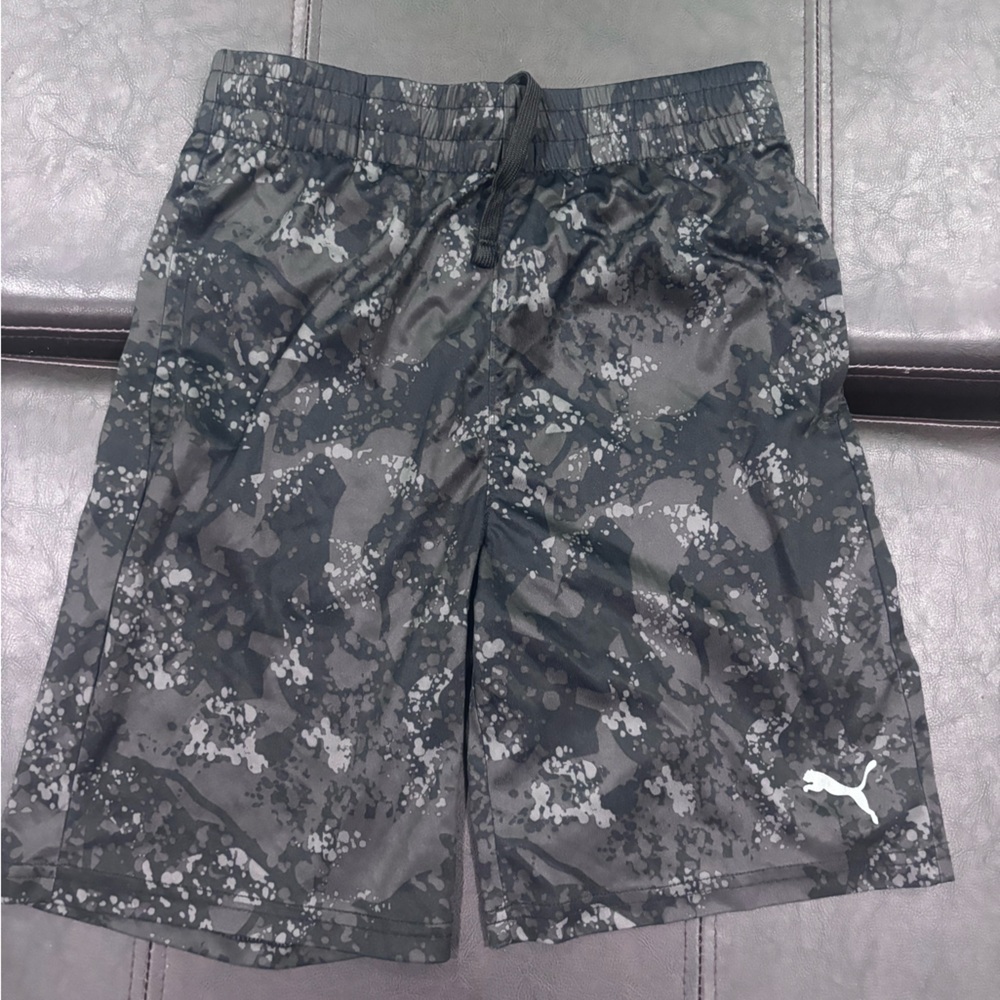Puma Black and Gray Camo Shorts